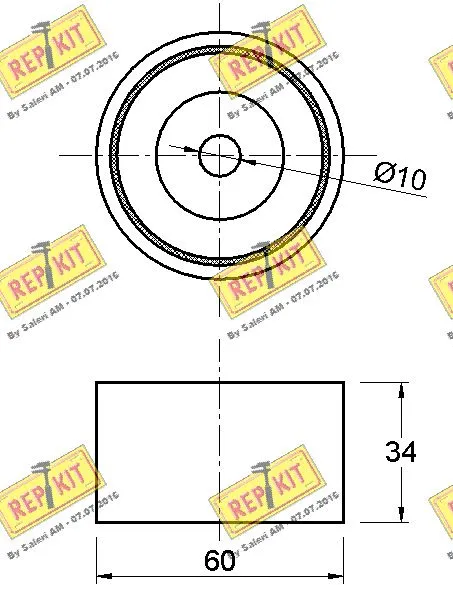 Deflection/Guide Pulley, V-ribbed belt