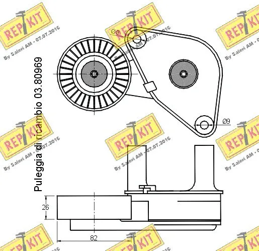 Belt Tensioner, V-ribbed belt