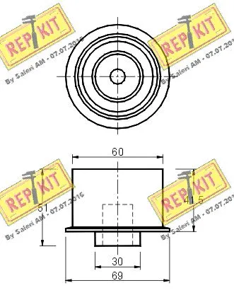 Deflection/Guide Pulley, timing belt