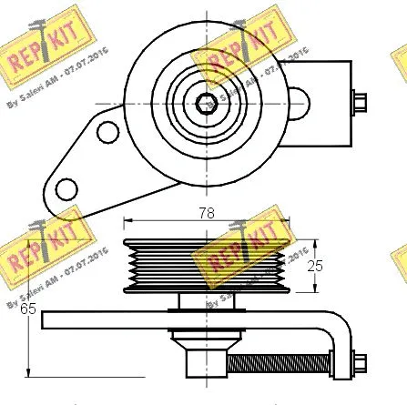 Belt Tensioner, V-ribbed belt