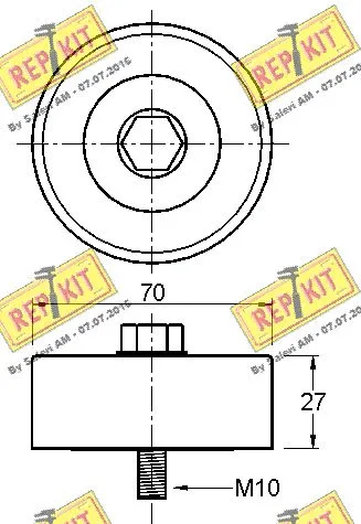 Deflection/Guide Pulley, V-ribbed belt