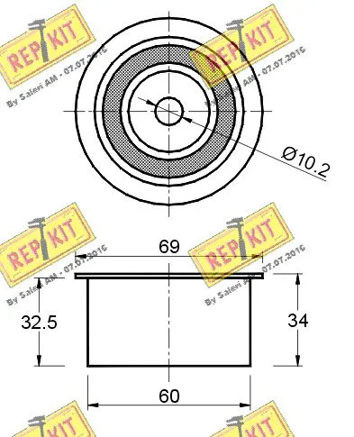 Deflection/Guide Pulley, timing belt