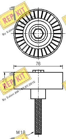 Deflection/Guide Pulley, V-ribbed belt