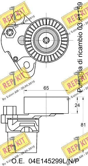 Belt Tensioner, V-ribbed belt