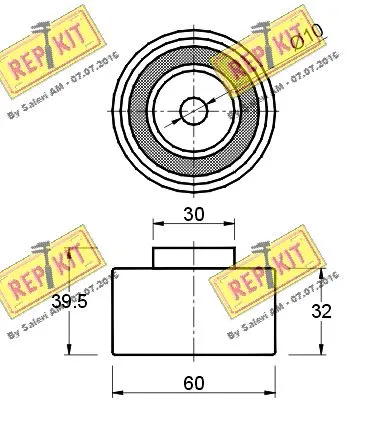 Deflection/Guide Pulley, timing belt