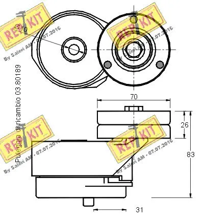 Belt Tensioner, V-ribbed belt