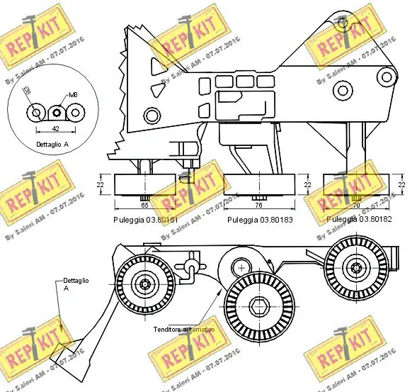 Belt Tensioner, V-ribbed belt