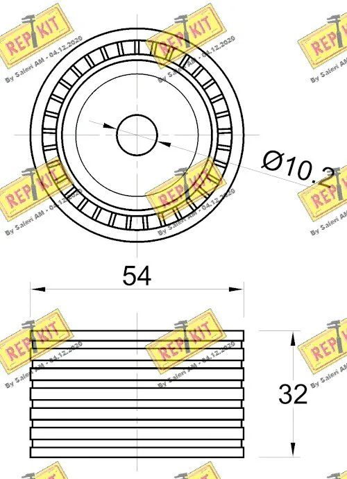 Deflection/Guide Pulley, timing belt