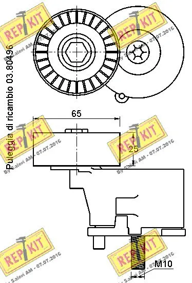 Belt Tensioner, V-ribbed belt