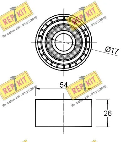 Deflection/Guide Pulley, V-ribbed belt