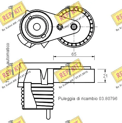 Belt Tensioner, V-ribbed belt