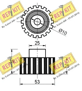 Deflection/Guide Pulley, timing belt