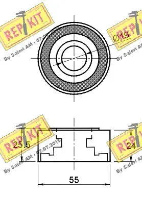 Deflection/Guide Pulley, timing belt