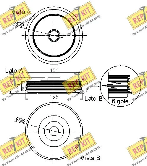 Belt Pulley, crankshaft