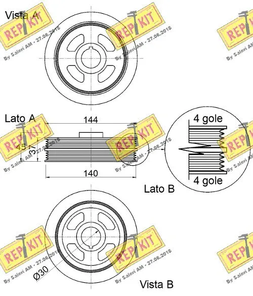 Belt Pulley, crankshaft