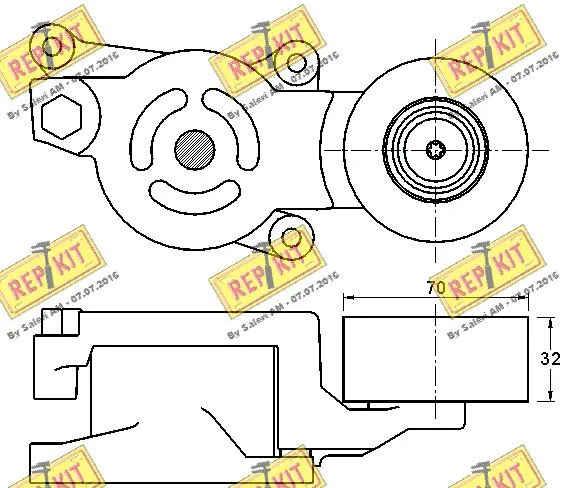Belt Tensioner, V-ribbed belt