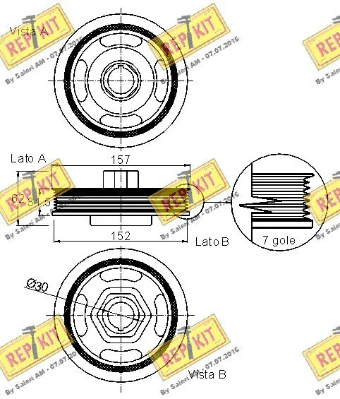 Belt Pulley, crankshaft