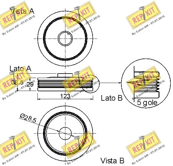 Belt Pulley, crankshaft