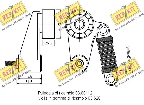 Belt Tensioner, V-ribbed belt