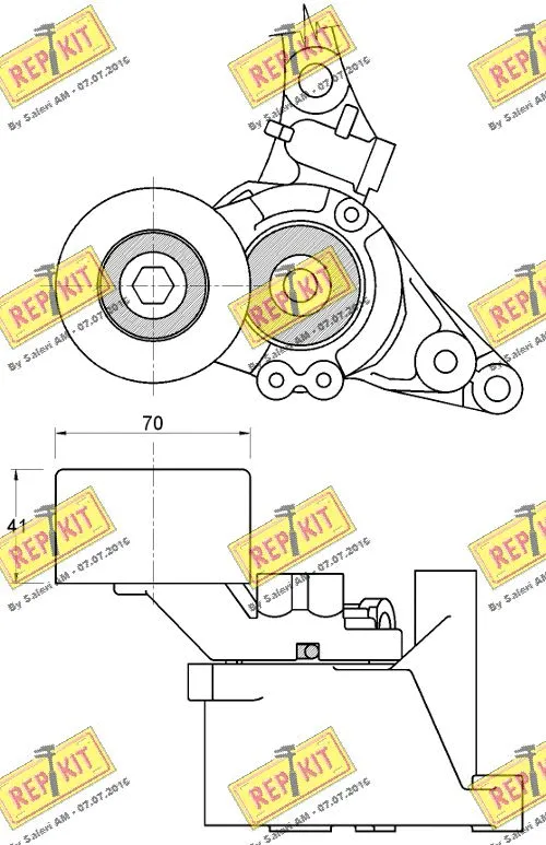 Belt Tensioner, V-ribbed belt
