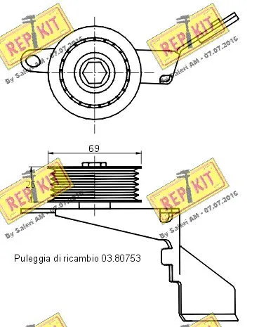 Belt Tensioner, V-ribbed belt
