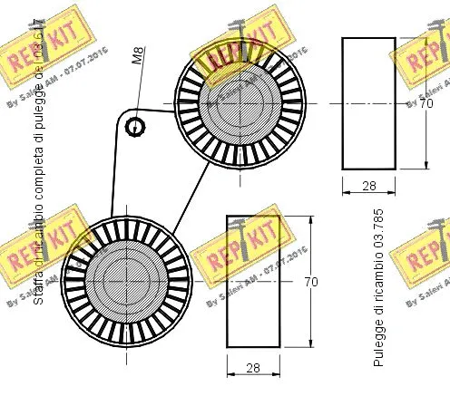 Belt Tensioner, V-ribbed belt