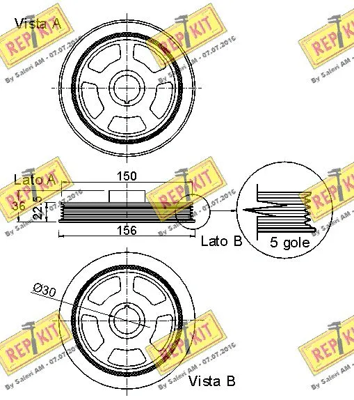 Belt Pulley, crankshaft