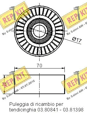 Deflection/Guide Pulley, V-ribbed belt