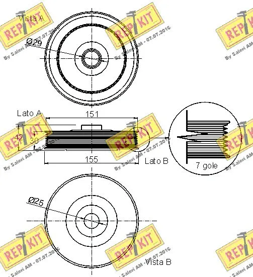 Belt Pulley, crankshaft