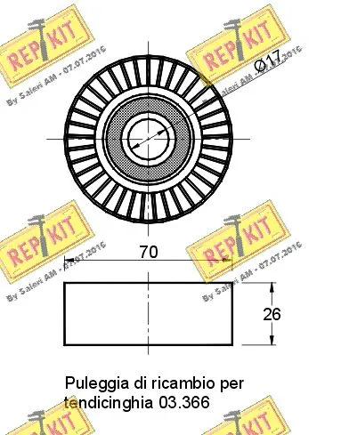 Deflection/Guide Pulley, V-ribbed belt