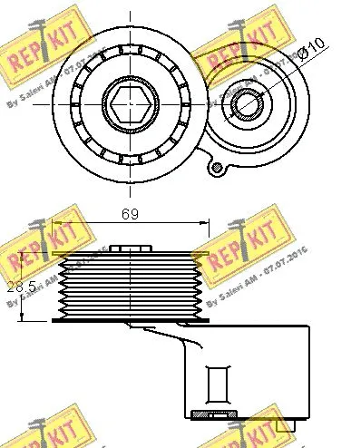 Belt Tensioner, V-ribbed belt