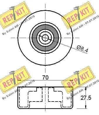 Deflection/Guide Pulley, V-ribbed belt