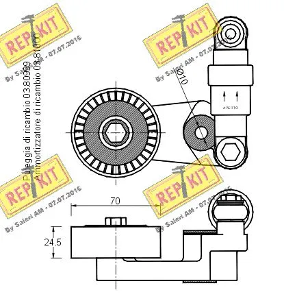Belt Tensioner, V-ribbed belt