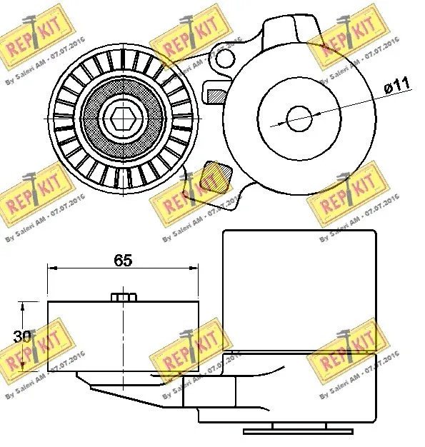 Belt Tensioner, V-ribbed belt
