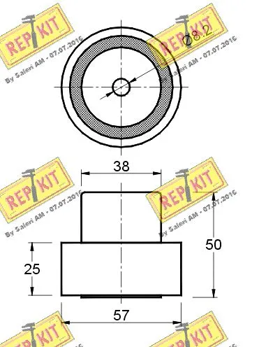 Deflection/Guide Pulley, timing belt