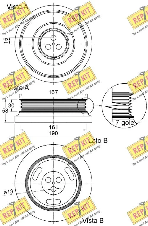 Belt Pulley, crankshaft