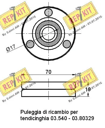 Deflection/Guide Pulley, V-ribbed belt