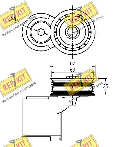 Belt Tensioner, V-ribbed belt