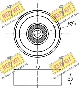 Deflection/Guide Pulley, V-ribbed belt