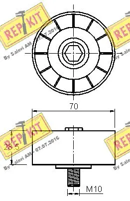 Deflection/Guide Pulley, V-ribbed belt