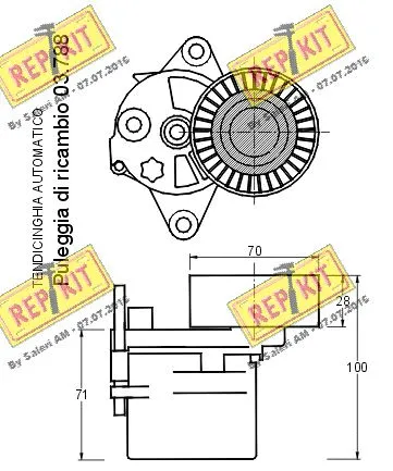 Belt Tensioner, V-ribbed belt