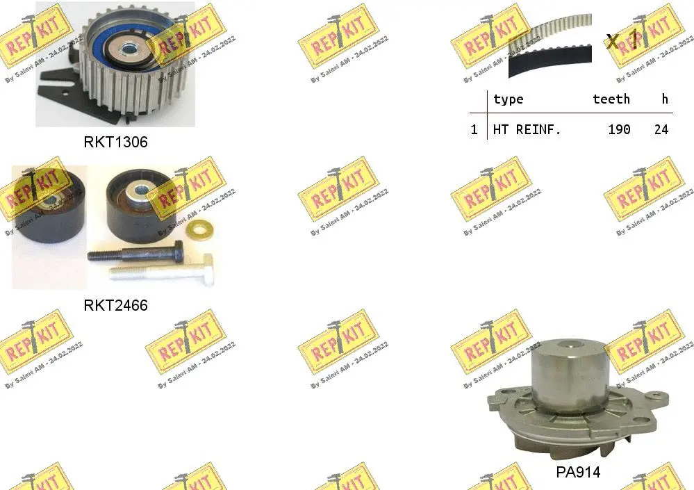 Water Pump & Timing Belt Kit (RKTK1093PA)
