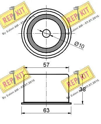 Deflection/Guide Pulley, timing belt