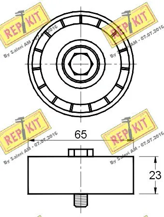 Deflection/Guide Pulley, V-ribbed belt