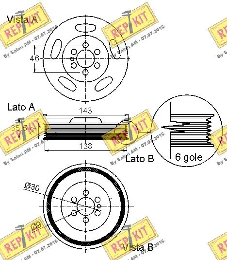 Belt Pulley, crankshaft