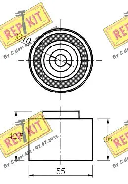 Deflection/Guide Pulley, timing belt
