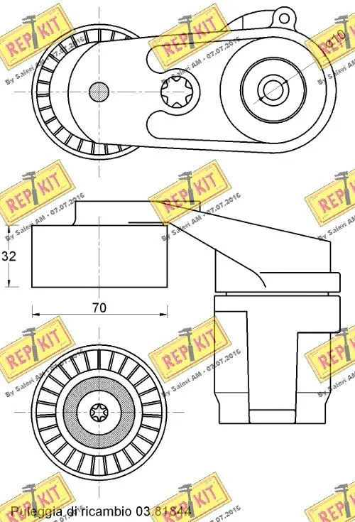 Belt Tensioner, V-ribbed belt