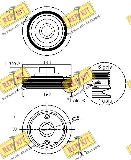 Belt Pulley, crankshaft