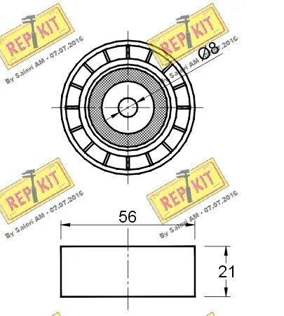 Deflection/Guide Pulley, V-ribbed belt