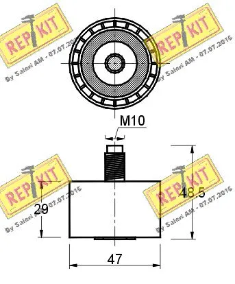 Deflection/Guide Pulley, timing belt
